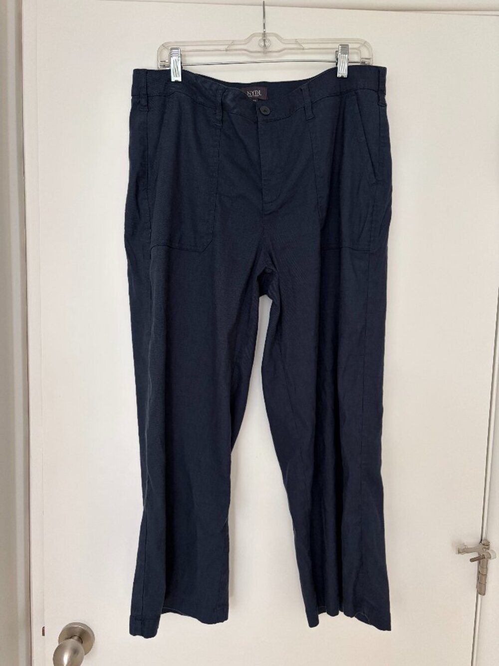 NYDJ Navy Linen Trousers Size 12